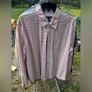 Men's Plaid Shirt - Red and Blue
